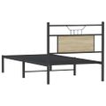 vidaXL Posteľný rám bez matraca dub sonoma 90x200 cm kompozitné drevo