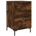vidaXL Nočný stolík dymový dub 40x40x66 cm kompozitné drevo