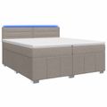 vidaXL Posteľ boxspring s matracom Sivohnedá 200 x 200 cm Látka