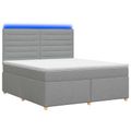 vidaXL Posteľ boxspring s matracom Svetlosivá 160 x 200 cm Látka