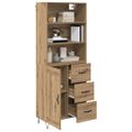 vidaXL Highboard 2 ks Remeselný dub 69,5 x 34 x 180 cm