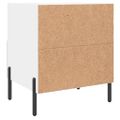 vidaXL Nočné stolíky 2 ks biele 40x35x47,5 cm kompozitné drevo