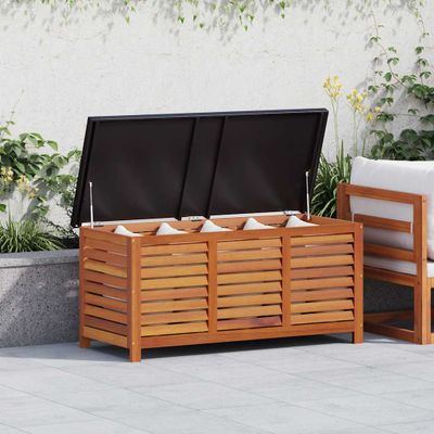 vidaXL Záhradný úložný box 117x50x55 cm masívne eukalyptové drevo