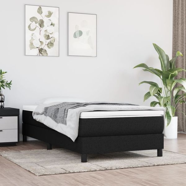 vidaXL Matrac s taštičkovými pružinami stredná tvrdosť čierny 80x200x20 cm látka