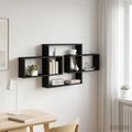 vidaXL Stenná polica Čierny dub 130 x 10 x 50 cm Kompozitné drevo