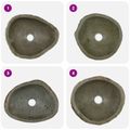 vidaXL Baňa z riečneho kameňa Svetlosivá (30-37) x (25-30) x 12 cm