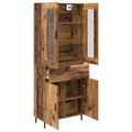 vidaXL Highboard 2 ks Staré drevo 69,5 x 34 x 180 cm Kompozitné drevo