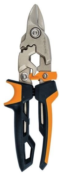 Fiskars, PowerGear prevodové nožnice na plech, krátke ostrie