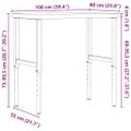 vidaXL Pracovný stôl 100x(55-60)x(73-99,5) cm masívny buk