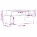 vidaXL Konferenčný stolík dub sonoma 90x55x42,5 cm kompozitné drevo