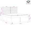 vidaXL Posteľ boxspring s matracom Svetlosivá 140 x 190 cm Zamat