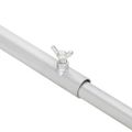 vidaXL Nosník plachty na prívesy 3 Strieborná 136-218 cm Hliník