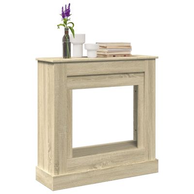 vidaXL Obloženie krbu dub sonoma 90x30x90 cm kompozitné drevo