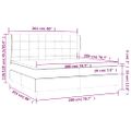 vidaXL Posteľný rám boxsping s matracom ružový200x200 cm zamat