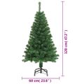 vidaXL Umelý vianočný stromček s hustým ihličím, zelený 120 cm, PVC