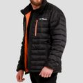 Pánska bunda Puffer Black/Orange - GymBeam, veľkosť S, veľkosť oblečenia S