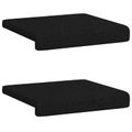 vidaXL Vankúš na lavičku 2 ks Látka Čierna Hĺbka 35 cm
