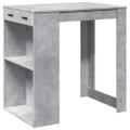 vidaXL Barový stôl betónovosivý 102x70x103,5 cm kompozitné drevo
