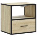 vidaXL Nástenný nočný stolík dub sonoma 40x31x39,5 cm