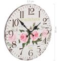 vidaXL Vintage nástenné hodiny, kvety 30 cm