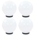 vidaXL LED lampy v tvare gule 4 ks 20 cm PMMA