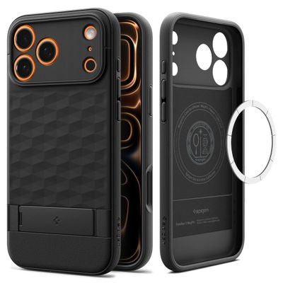 Puzdro Spigen Parallax ”S” Mag Magsafe pre iPhone 17 Pro Max v matnej čiernej
