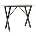 vidaXL Jedálenský stolík v tvare X 100x50x75 cm borovica a oceľ