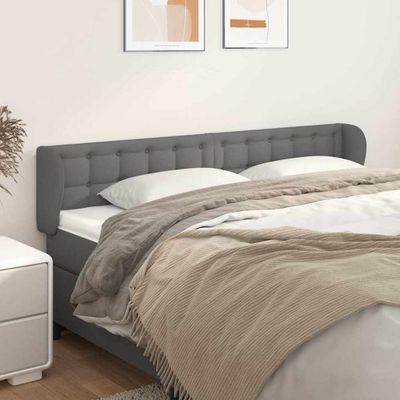 vidaXL Čelo postele so záhybmi sivé 183x23x78/88 cm umelá koža