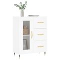 vidaXL Komoda biela 69,5x34x90 cm kompozitné drevo