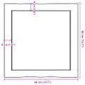vidaXL Stolová doska svetlohnedá 40x40x(2-6)cm ošetrený masív hrany
