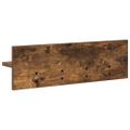 vidaXL Vešiak na stenu Nástenná montáž Dymová dub 60 x 10,5 x 18 cm