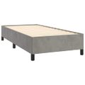 vidaXL Posteľný rám boxsping s matracom bledosivý 80x200 cm zamat