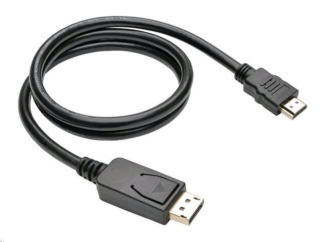 Kábel C-TECH DisplayPort/HDMI, 3m, čierny