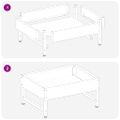 vidaXL Krmítko pre vtáky Čierna 80 x 28 x 13.5 cm Studenokoľajná oceľ