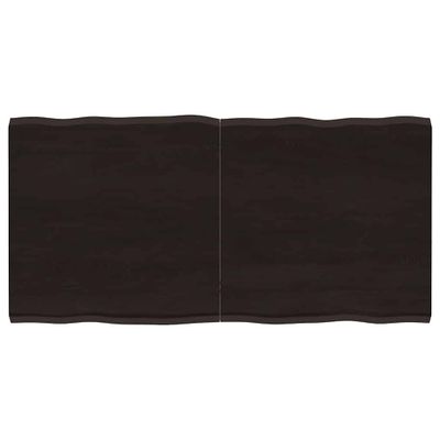 vidaXL Stolová doska tmavohnedá 120x60x(2-4)cm ošetrený masív hrany