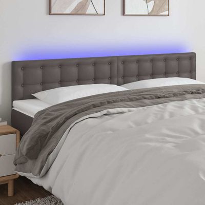 VidaXL Čelo postele sivé 160x5x78/88 cm umelá koža