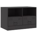 vidaXL TV skrinky 2 ks čierne 67x39x44 cm oceľ