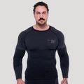 Bezšvové tričko s dlhým rukávom OG1 Black/Grey - GymBeam, veľkosť L