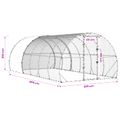 vidaXL Kurník pre kurčatá Strieborná 600 x 300 x 200 cm