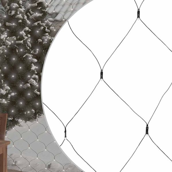 vidaXL Vianočná svetelná sieť biela 3x2 m 204 LED interiér exteriér