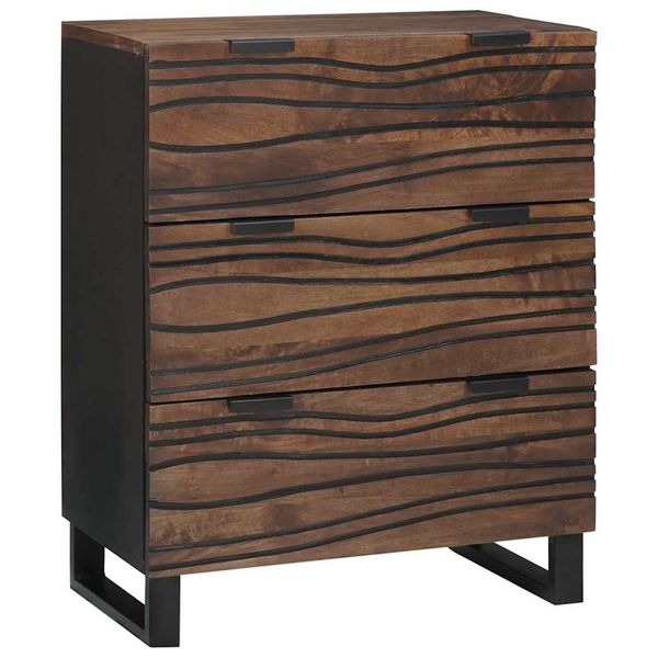 vidaXL Servírovacia skriňa Hnedá 60 x 33,5 x 75 cm Mangový masív