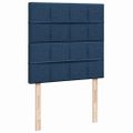 vidaXL Posteľný rám boxspring s matracom modrý 90x190 cm látka
