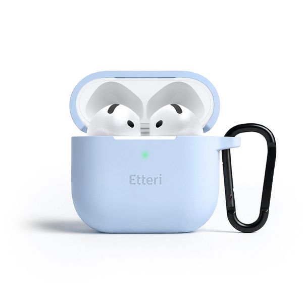 Silikónové puzdro Etteri pre AirPods 4 svetlomodré