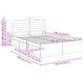 vidaXL Rám postele Sonoma 140 x 190 cm Masívne borovicové drevo