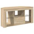 vidaXL Rohový LED TV kabinet Nástenný Sonoma dub 100 x 40 x 50 cm