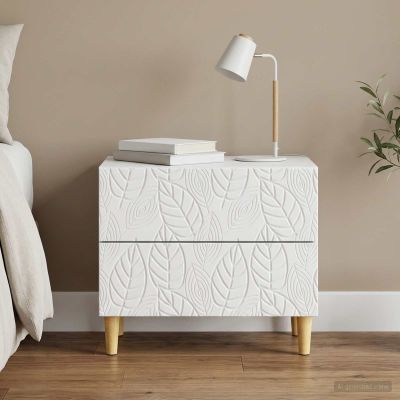 vidaXL Nočný stolík Biela 62 x 34,5 x 48 cm Kompozitné drevo