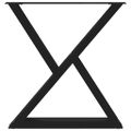 vidaXL Nohy k jedálenskému stolu 2 ks čierne 80 x (72-73,3) cm oceľové