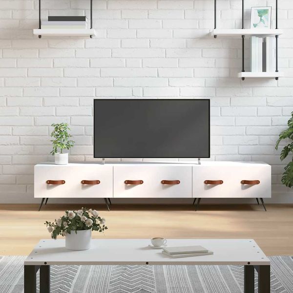 vidaXL TV skrinka, biela 150x36x30 cm, kompozitné drevo