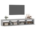 vidaXL TV skrinka s LED svetlami sivá sonoma 240x35x40 cm