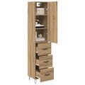 vidaXL Highboard Remeselný dub 34,5 x 34 x 90 cm Kompozitné drevo